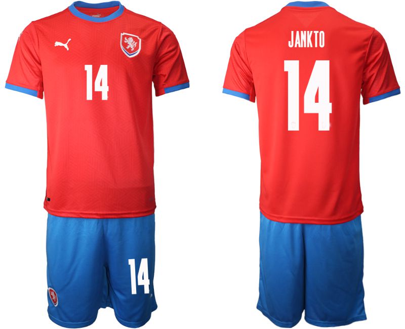 Men 2020-2021 European Cup Czech Republic home red #14 Soccer Jersey